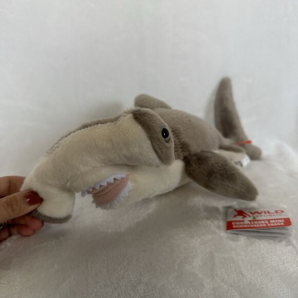 Wild Republic Cuddlekins Mini Hammerhead Shark Plush Figure 12” Soft Gray New - Picture 7 of 10